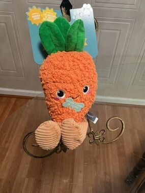 Brand New Fringe Dog Toy Plush Cutie Carrot 11” Very Solf With Clinker Squeaker